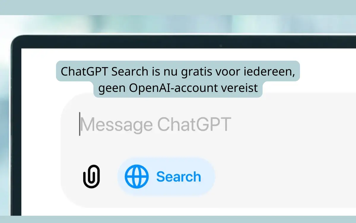 ChatGPT Search is nu gratis voor iedereen, geen OpenAI-account vereist